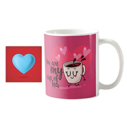 Giftsmate Valentine Gift Combo for Girlfriend Wife Mug You are My Cup of Tea - Image 1