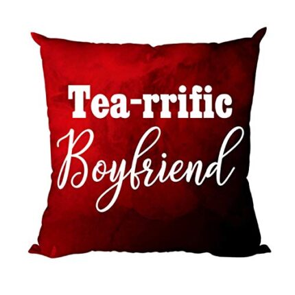 Giftsmate Valentine Gifts for Boyfriend Cushion Cover Terrific Tearrific Tea Lover Throw Pillow Love - Image 1