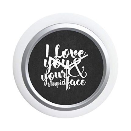 Giftsmate Valentine Gifts for Girlfriend Boyfriend Desk Clock Wooden Framed I Love You and Your Stupid Face