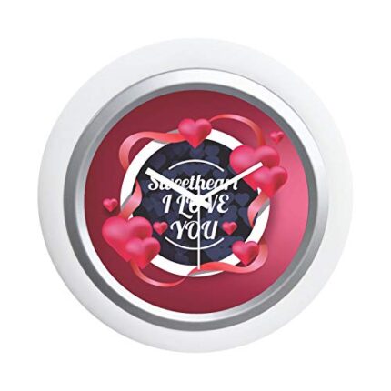 Giftsmate Valentine Gifts for Girlfriend Desk Clock Wooden Framed I Will Never Let You Go Love