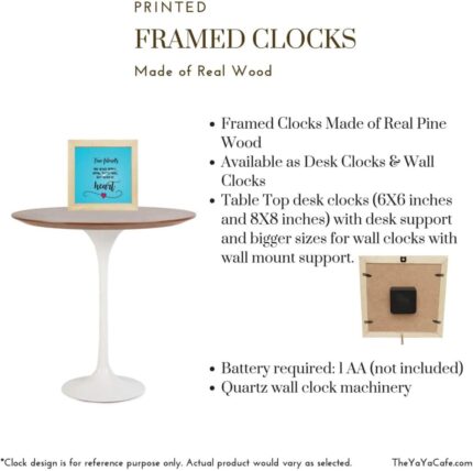 Giftsmate Valentine Gifts for Girlfriend Desk Clock Wooden Framed Tearrific Terrific Tea Lover Girlfriend - Image 5