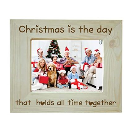 Giftsmate for House Decoration Engraved Wooden Photo Frame - Xmas is A Day - Image 1