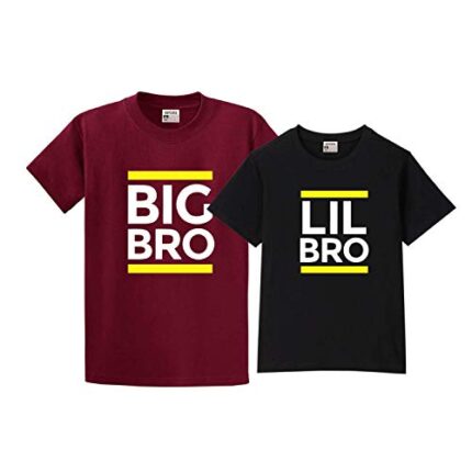 Hopcara Boys' Cotton Siblings Printed Regular Fit T-Shirt Combo - Image 1