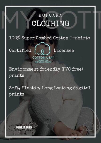 Hopcara Unisex Kids Cotton Printed Regular Fit T-Shirt - Image 8