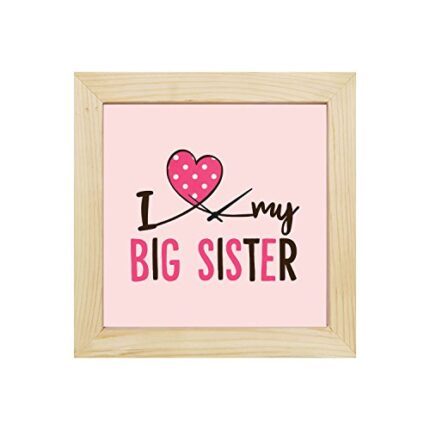 TheYaYaCafe 6X6 Inches Birthday Bhaidooj Brother, Desk Clock I Love My Big Sister Table Clock