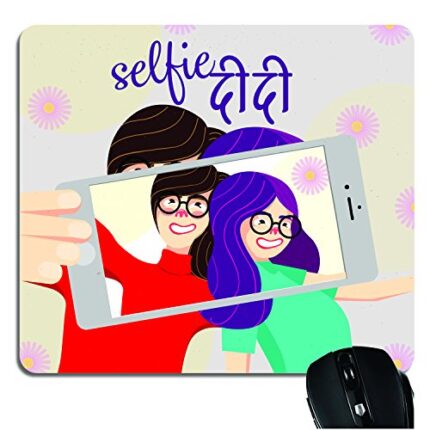 TheYaYaCafe Birthday Bhaidooj Gift for Sister, Mousepad Selfie Didiprinted - Image 1