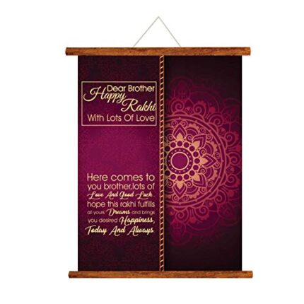TheYaYaCafe Birthday Bhaidooj Scroll Greeting Card for Brother Happy Birthday Bhaidooj with Lots of Love - 18 X 24 Inches - Image 1