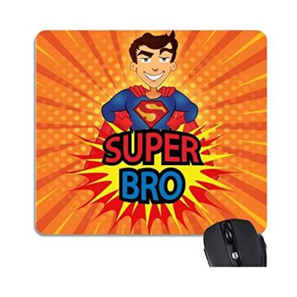 TheYaYaCafe Birthday Gift for Brother, Super Bro Mousepad - Image 1