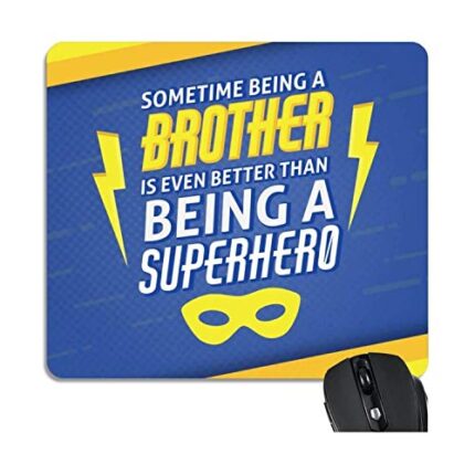 TheYaYaCafe Birthday Gift for Brother, Super Hero Brother Mousepad - Image 1