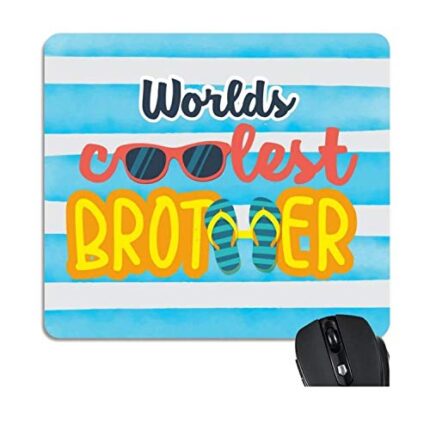 TheYaYaCafe Birthday Gift for Brother, Worlds Coolest Brother Mousepad - Image 1