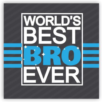 TheYaYaCafe Birthday Gifts Combo, Worlds Best Bro Printed Fridge Magnet, Square - Image 1