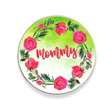 TheYaYaCafe Birthday Gifts For Mom Floral Mommy Fridge Magnet - Round - Image 1