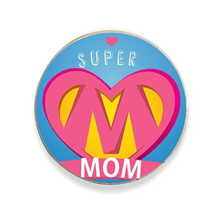 TheYaYaCafe Birthday Gifts For Mom Super Mom Fridge Magnet - Round - Image 1