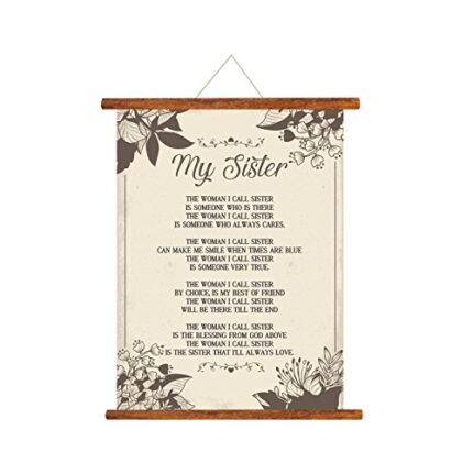 TheYaYaCafe Birthday Gifts for Sister, Scroll Greeting Card My Sister - 15X20 Inches - Image 1