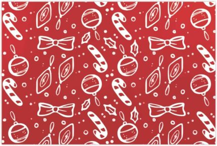 TheYaYaCafe Christmas Decorations Table Place Mats Cloth Cover Candy Stick Ornaments - 4 Mats - Image 3