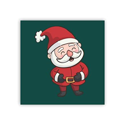 TheYaYaCafe Christmas Gifts, Printed Cute Smile Santa Claus Fridge Magnets - Square - Image 1
