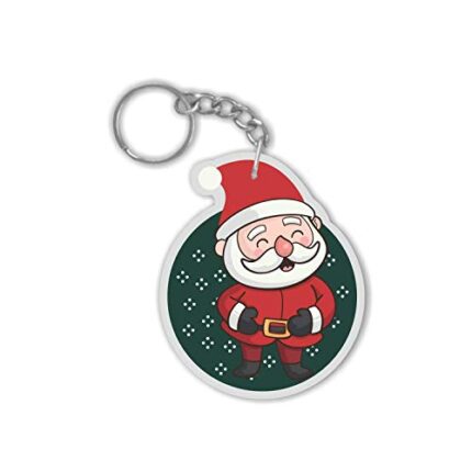 TheYaYaCafe Christmas Gifts Santa Claus Keychain Keyring (Red) - Image 1