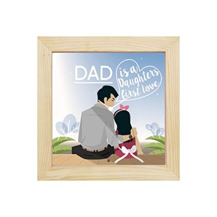 TheYaYaCafe Dad is A Daughters First Love Desk Clock for Dad - 8X8 Inches
