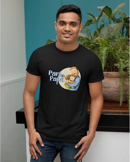 TheYaYaCafe Fathers Day Papa Ki Pari Family T-Shirt Combo for Dad and Daughter -Black Men S Kid 4-5 Years - Image 4