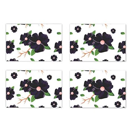 TheYaYaCafe Floral Flower Splendid Wonderful Printed Table Place Mats Set of 4 for Dining Table - Image 1