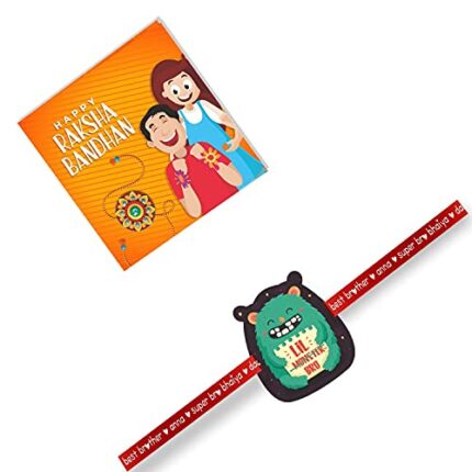 TheYaYaCafe Kids Rakhi for Brother Boy Baby Printed Rakhi Lil Monster Bro Raksha Bandhan - Image 1