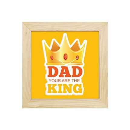 TheYaYaCafe King Dad Desk Clock for Father - 8X8 Inches