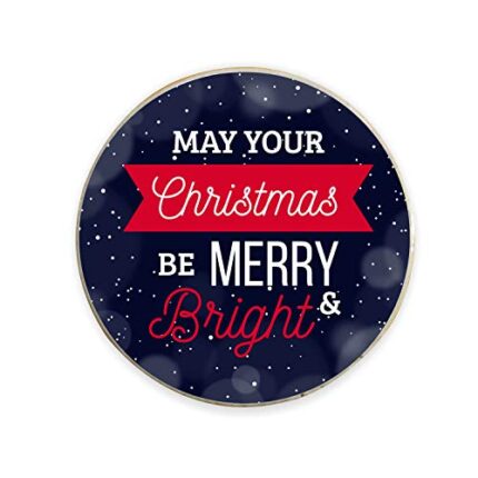 TheYaYaCafe Merry Christmas Bright Fridge Magnets - Round - Image 1
