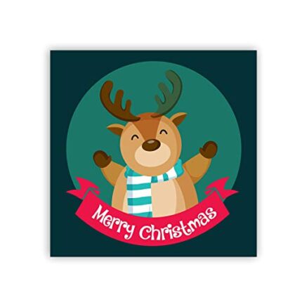 TheYaYaCafe Merry Christmas Cute Dear Fridge Magnets - Square - Image 1
