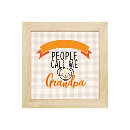 TheYaYaCafe My Favourite People Call Me Grandpa Desk Clock for Father - 6X6 Inches