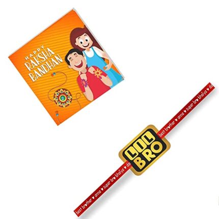 TheYaYaCafe Rakhi for Brother Printed No 1 Bro Rakhi Raksha Bandhan with Roli-Tika (2in1 Rakhi) - Image 1