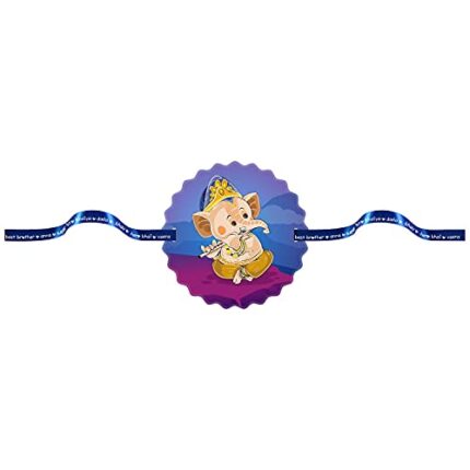 TheYaYaCafe Raksha Bandhan Gifts for Brother Bal Ganesha Printed Cute Rakhi Bracelet Multi - Image 1