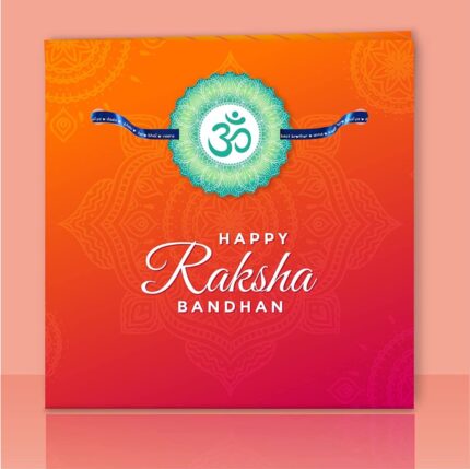 TheYaYaCafe Raksha Bandhan Gifts for Brother Om Printed Cute Rakhi Bracelet Sky Blue - Image 3