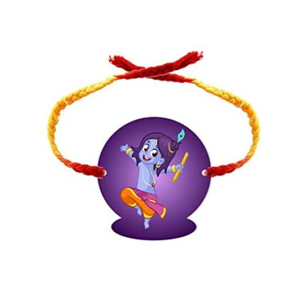 TheYaYaCafe Raksha Bandhan Krishna Printed Acrylic Rakhi for Brother - Black - Image 1