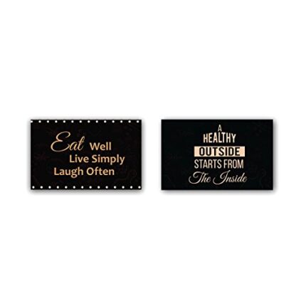 TheYaYaCafe Set Of 2 Table Mats Eat Well Live Simply Printed Placemats - Image 1