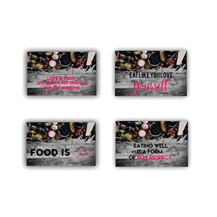 TheYaYaCafe Set Of 4 Table Mats Eat Like You Love Printed Placemats - Image 1