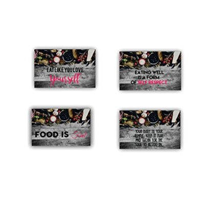 TheYaYaCafe Set Of 4 Table Mats Food Is Fuel Printed Placemats - Image 1