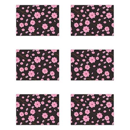 TheYaYaCafe Set Of 6 Table Mats Floral Flower Beauteous Printed Placemats - Image 1