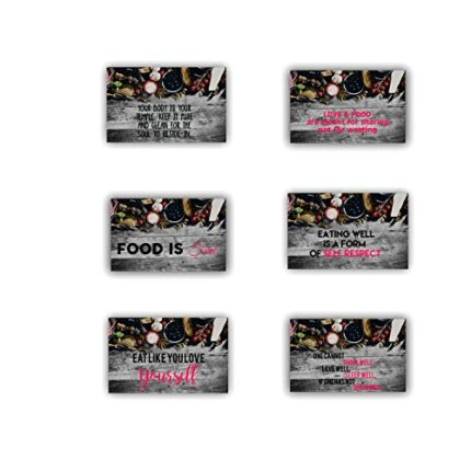 TheYaYaCafe Set Of 6 Table Mats Food Is Fuel Printed Placemats - Image 1