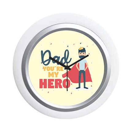 TheYaYaCafe Super Dad Desk Clock for Father - 6X6 Inches