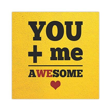 TheYaYaCafe Valentine Gifts For Girlfriend Boyfriend Husband Wife You+ Me Awesome Printed Round Fridge Magnet - Image 1