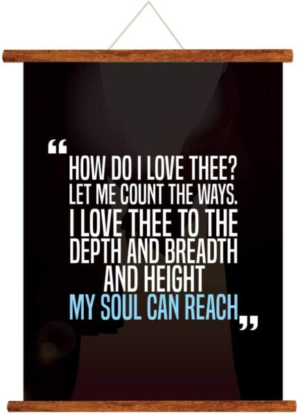 TheYaYaCafe Valentine Greeting Card for Girlfriend Boyfriend Husband Wife How Do I Love Thee Love Scroll Gifts - 15X20 Inches - Image 1