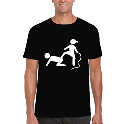 TheYaYaCafe Valentine Husband Mens T-Shirt Printed Graphic Slogan Naughty Spanking Wife Mens Cotton Black XL - Image 1