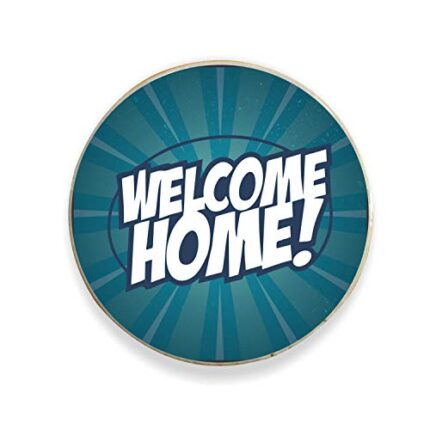 TheYaYaCafe Welcome Home Printed Fridge Magnet - Round - Image 1