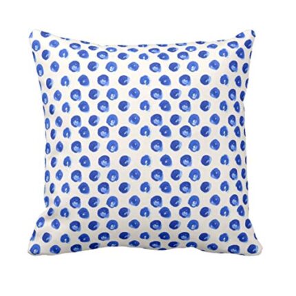 TheYaYaCafe Yaya Cafe 12 x 12 inch Alluring Indigo Printed Cushion Cover for Home Sofa - Image 1