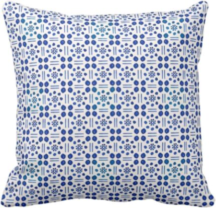 TheYaYaCafe Yaya Cafe 12 x 12 inch Angelic Indigo Printed Cushion Cover for Home Sofa - Image 1