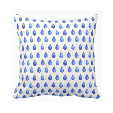TheYaYaCafe Yaya Cafe 12 x 12 inch Charming Indigo Printed Cushion Cover for Home Sofa - Image 1