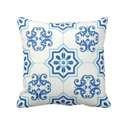 TheYaYaCafe Yaya Cafe 12 x 12 inch Year Gifts Attractively Indigo Printed Cushion Cover for Home Sofa - Image 1