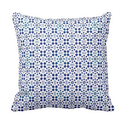 TheYaYaCafe Yaya Cafe 16 x 16 inch Angelic Indigo Printed Cushion Cover for Home Sofa - Image 1