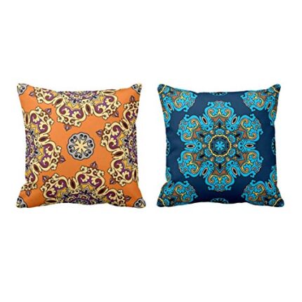 TheYaYaCafe Yaya Cafe 20 x 20 inch Fabulous Printed Cushion Covers Set of 2 for Home Sofa - Image 1