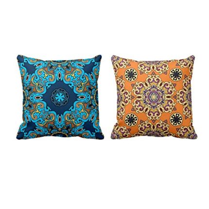TheYaYaCafe Yaya Cafe 24 x 24 inch Modern Printed Cushion Covers Set of 2 for Home Sofa - Image 1